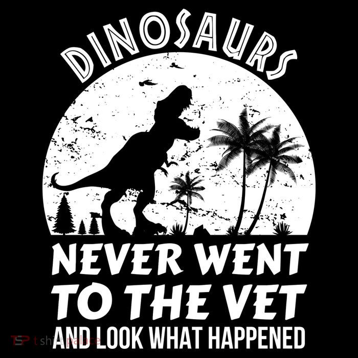DINOSAURS NEVER WENT TO THE VET Drawstring Bag