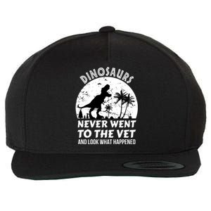 DINOSAURS NEVER WENT TO THE VET Wool Snapback Cap