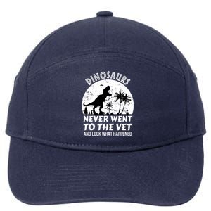 DINOSAURS NEVER WENT TO THE VET 7-Panel Snapback Hat