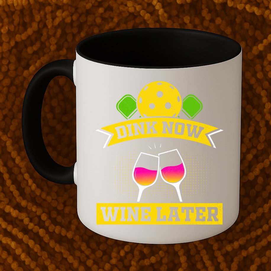 Dink Now Wine Later Pickleball Funny Gift For Pickleball Fan Mug