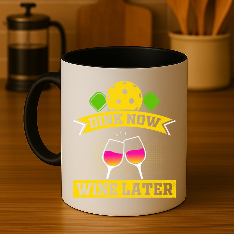 Dink Now Wine Later Pickleball Funny Gift For Pickleball Fan Mug