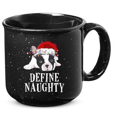 Define Naughty Xmas Idea French Bulldog Lovers Xmas Lights Cool Gift 15oz Campfire Ceramic Mug