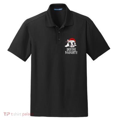 Define Naughty Xmas Idea French Bulldog Lovers Xmas Lights Cool Gift Dry Zone Grid Polo