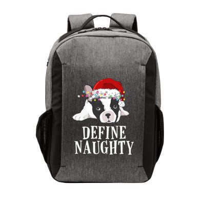 Define Naughty Xmas Idea French Bulldog Lovers Xmas Lights Cool Gift Vector Backpack