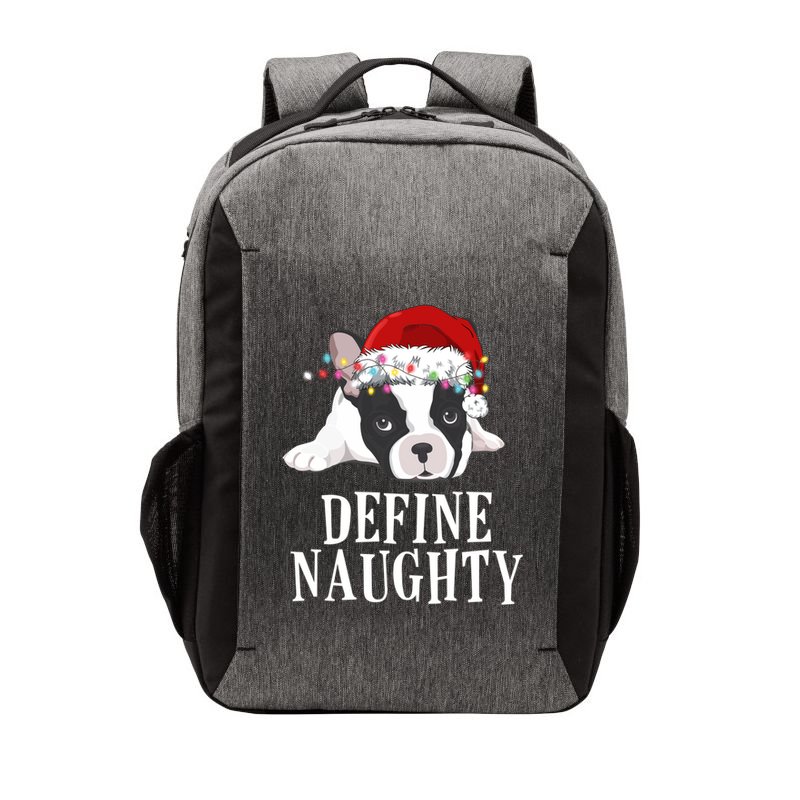 Define Naughty Xmas Idea French Bulldog Lovers Xmas Lights Cool Gift Vector Backpack