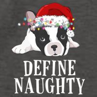 Define Naughty Xmas Idea French Bulldog Lovers Xmas Lights Cool Gift Vector Backpack