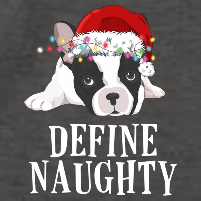 Define Naughty Xmas Idea French Bulldog Lovers Xmas Lights Cool Gift Vector Backpack