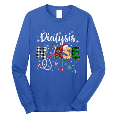 Dialysis Nurse Xmas Santa Hat Nursing Christmas Pattern Great Gift Long Sleeve Shirt