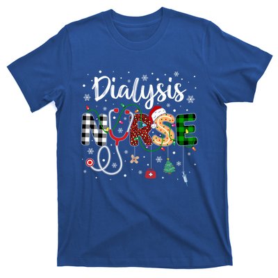 Dialysis Nurse Xmas Santa Hat Nursing Christmas Pattern Great Gift T-Shirt