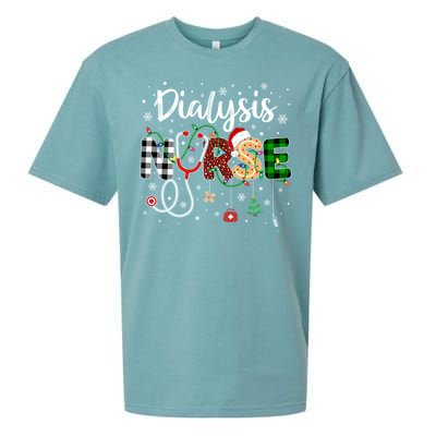 Dialysis Nurse Xmas Santa Hat Nursing Christmas Pattern Great Gift Sueded Cloud Jersey T-Shirt