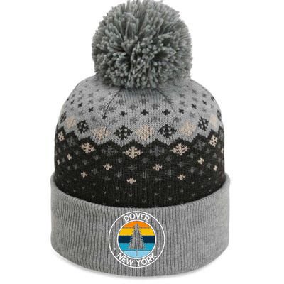 Dover New York Ny Usa City Pride Retro Sunset The Baniff Cuffed Pom Beanie