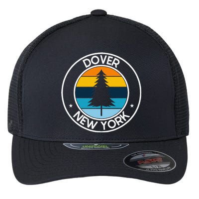 Dover New York Ny Usa City Pride Retro Sunset Flexfit Unipanel Trucker Cap