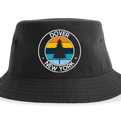 Dover New York Ny Usa City Pride Retro Sunset Sustainable Bucket Hat