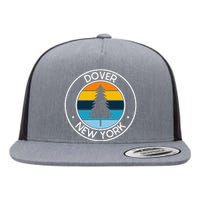 Dover New York Ny Usa City Pride Retro Sunset Flat Bill Trucker Hat