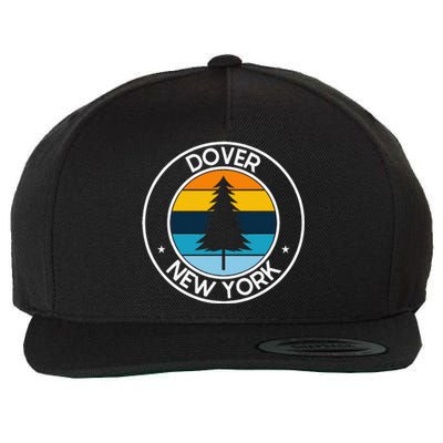 Dover New York Ny Usa City Pride Retro Sunset Wool Snapback Cap