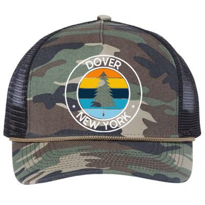 Dover New York Ny Usa City Pride Retro Sunset Retro Rope Trucker Hat Cap