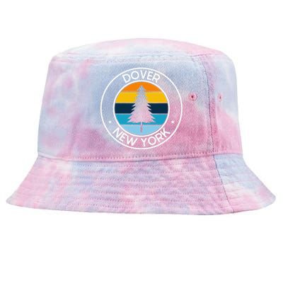 Dover New York Ny Usa City Pride Retro Sunset Tie-Dyed Bucket Hat