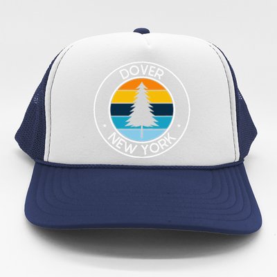 Dover New York Ny Usa City Pride Retro Sunset Trucker Hat