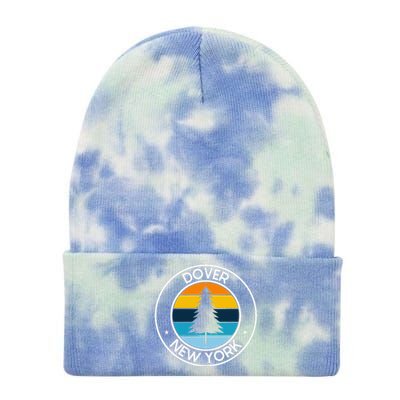 Dover New York Ny Usa City Pride Retro Sunset Tie Dye 12in Knit Beanie