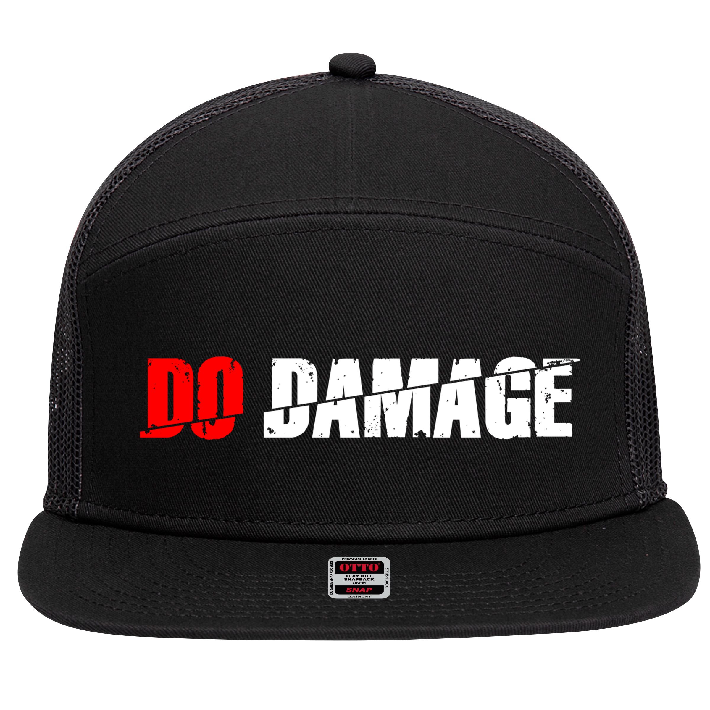 Do Damage Baseball 7 Panel Mesh Trucker Snapback Hat