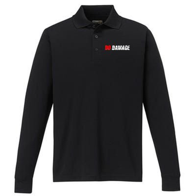 Do Damage Baseball Performance Long Sleeve Polo