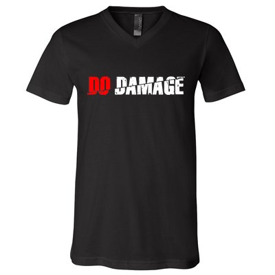 Do Damage Baseball V-Neck T-Shirt