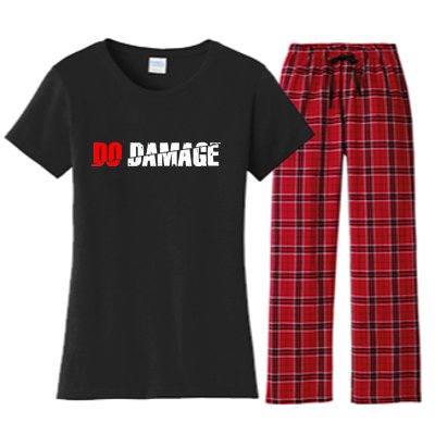 Do Damage Baseball Women's Flannel Pajama Set