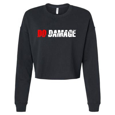 Do Damage Baseball Cropped Pullover Crew