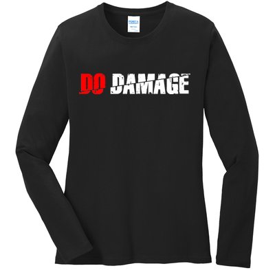 Do Damage Baseball Ladies Long Sleeve Shirt