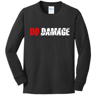 Do Damage Baseball Kids Long Sleeve Shirt