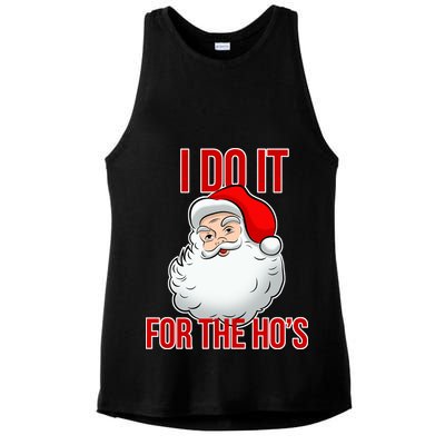 Do It For the Ho's X-mas Santa Ladies PosiCharge Tri-Blend Wicking Tank