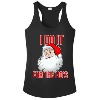 Do It For the Ho's X-mas Santa Ladies PosiCharge Competitor Racerback Tank
