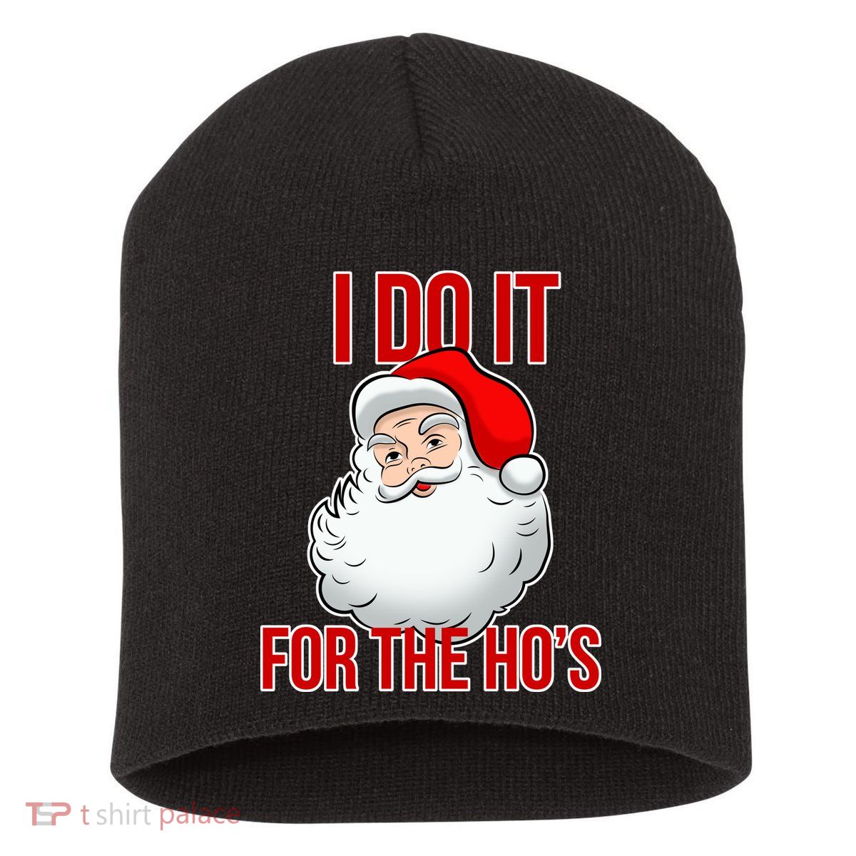 Do It For the Ho's X-mas Santa Short Acrylic Beanie