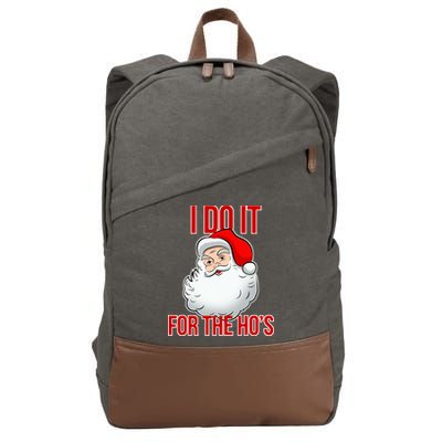 Do It For the Ho's X-mas Santa Cotton Canvas Backpack