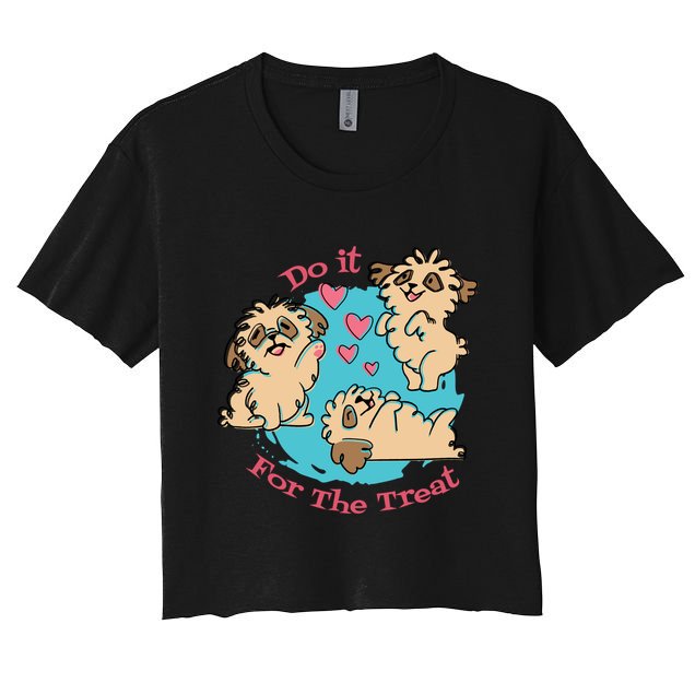 Do It For The Treat Cute Dogs Crop Top