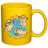 Do It For The Treat Cute Dogs 11oz C Handle Ceramic Mug