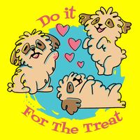 Do It For The Treat Cute Dogs 11oz C Handle Ceramic Mug