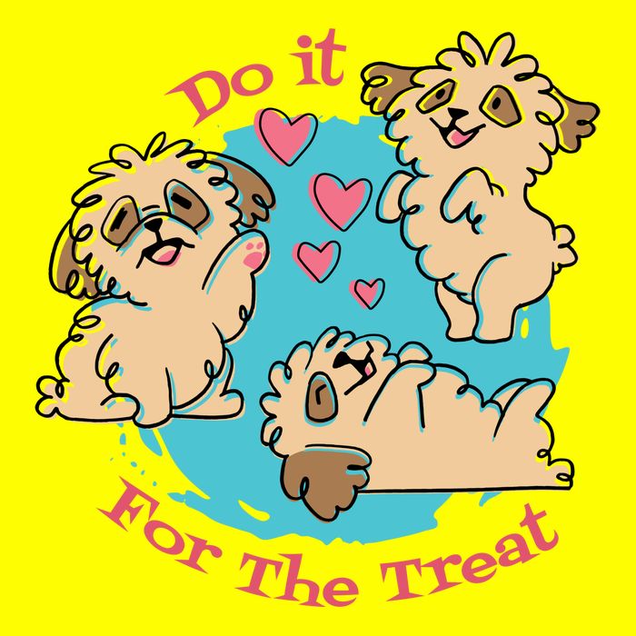 Do It For The Treat Cute Dogs 11oz C Handle Ceramic Mug