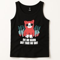 Do Know Harm Take No Sh*t Funny Cat Knifes Tank Top