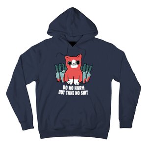 Do Know Harm Take No Sh*t Funny Cat Knifes Hoodie