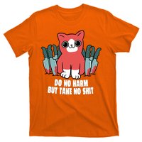 Do Know Harm Take No Sh*t Funny Cat Knifes T-Shirt