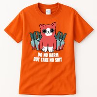 Do Know Harm Take No Sh*t Funny Cat Knifes Tall T-Shirt