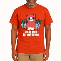Do Know Harm Take No Sh*t Funny Cat Knifes Tall T-Shirt
