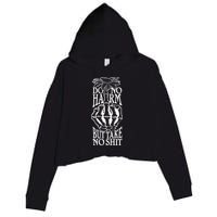 Do No Harm But Take No Shit Crop Fleece Hoodie