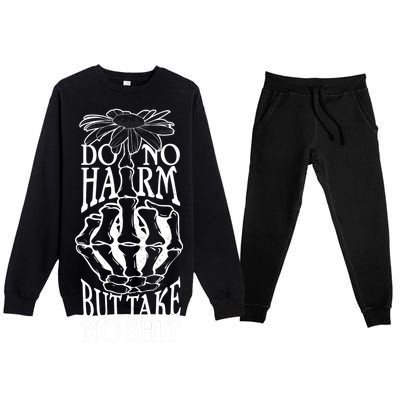 Do No Harm But Take No Shit Premium Crewneck Sweatsuit Set