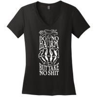 Do No Harm But Take No Shit Women's V-Neck T-Shirt