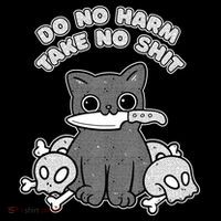 Do No Harm Take No Shit Stripe Pom Pom Beanie