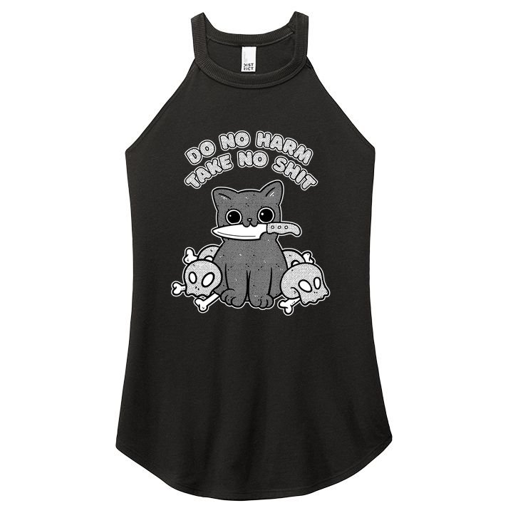 Do No Harm Take No Shit Women's Perfect Tri Rocker Tank