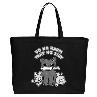 Do No Harm Take No Shit Cotton Canvas Jumbo Tote