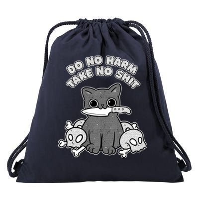 Do No Harm Take No Shit Drawstring Bag